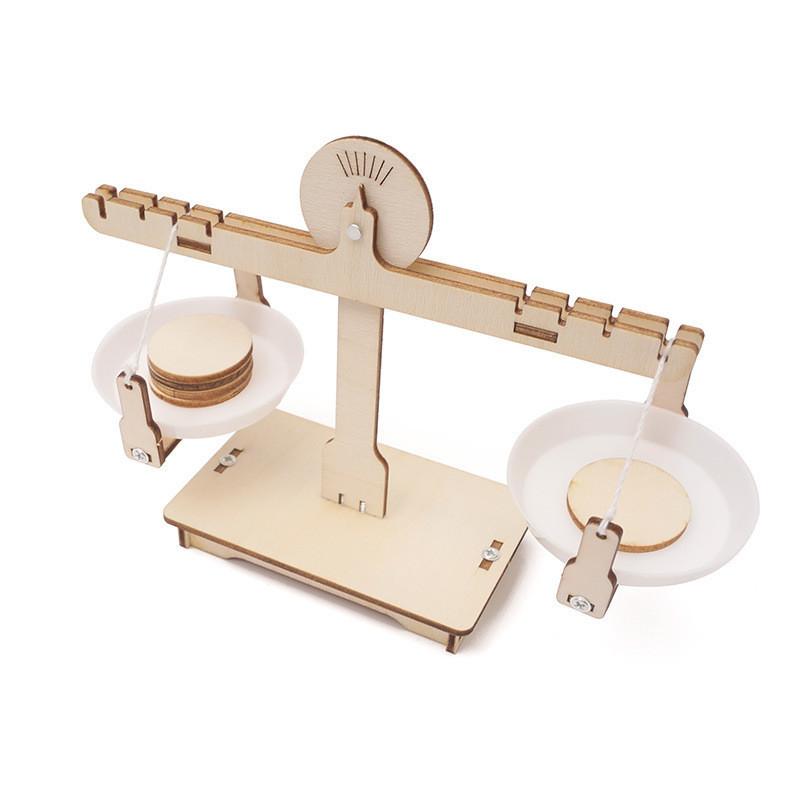 Interactive Wooden Diy Science Experiment Balance Scale Toy For Children Stem Education