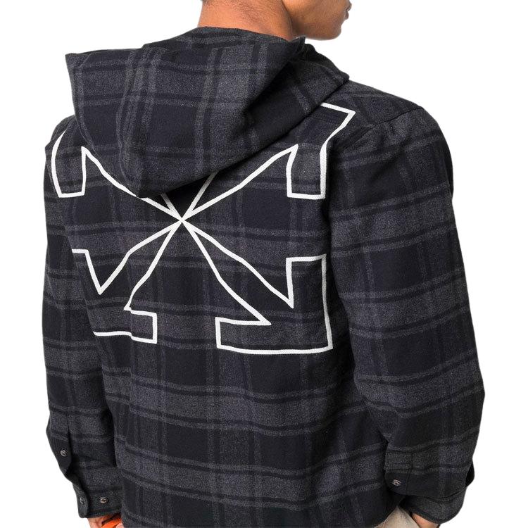 OFF WHITE Рубашка Мужская Черная SS22 OMGA225C99FAB0010701