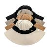Big brim bucket hat women's summer sun protection visor versatile face small seaside travel UV protection hat