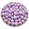 50Pcs/Bag 8/10/12/14mm Stripe AB Color Acrylic Loose Beads DIY For Jewelry Making Bracelet Necklace Crafted Accessories