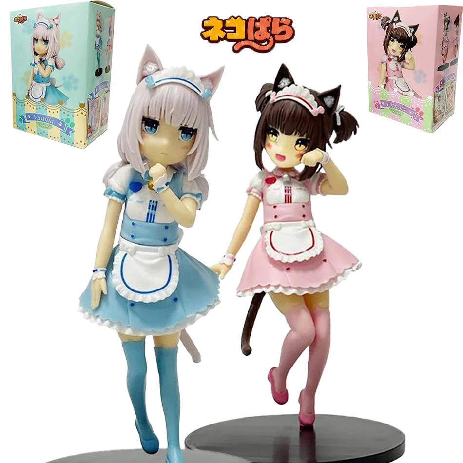 Новая 18см Фигурка Кошка-Горничная Аниме NEKOPARA Шоколад Ваниль Милый Красивый Стиль Кошки Модель ПВХ Статическая Детские Игрушки Коллекционная Подарок