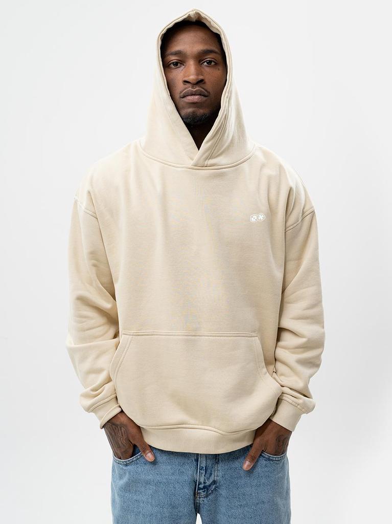 Lucky Dice Small Dice Men's Oversized Hoodie Light Beige XL