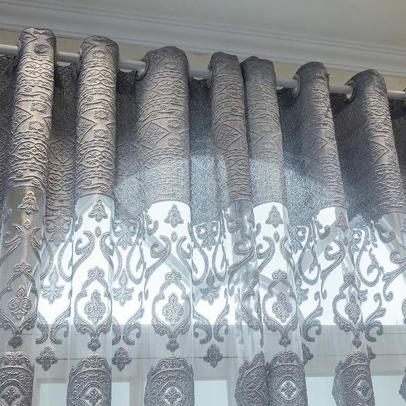 Жаккардовые шторы в европейском стиле с люверсами сверху для гостиной спальни кабинета столовой балкона офиса домашнего декора