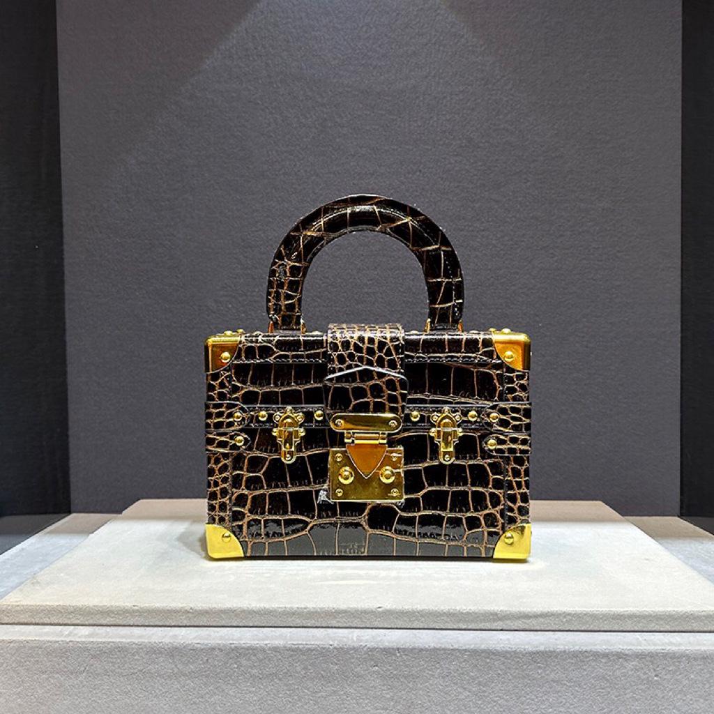 Роскошная женская сумка из натуральной кожи змеи 2025 года - стили 'коробка', 'на плечо' и 'кроссбоди'
