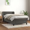 3127590 vidaXL Divan Bed and Mattress Dark Grey 90x200 Cm Velvet