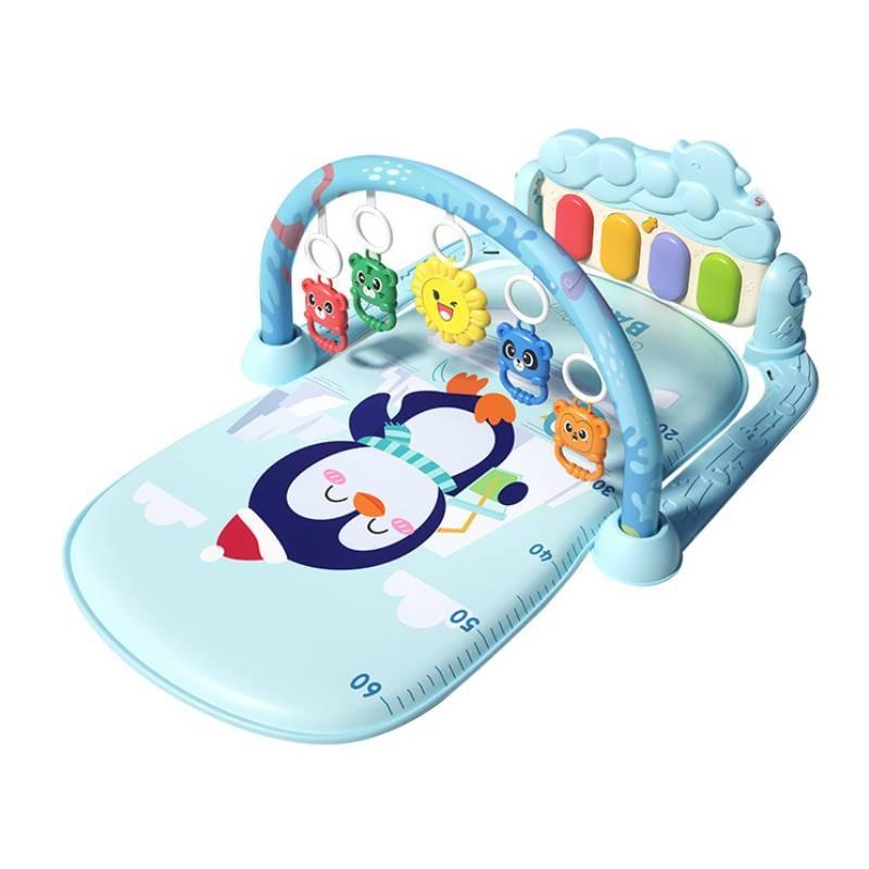 Infant Musical Piano Baby Gym Mat With Detachable Hanging Toys And Light-up Features