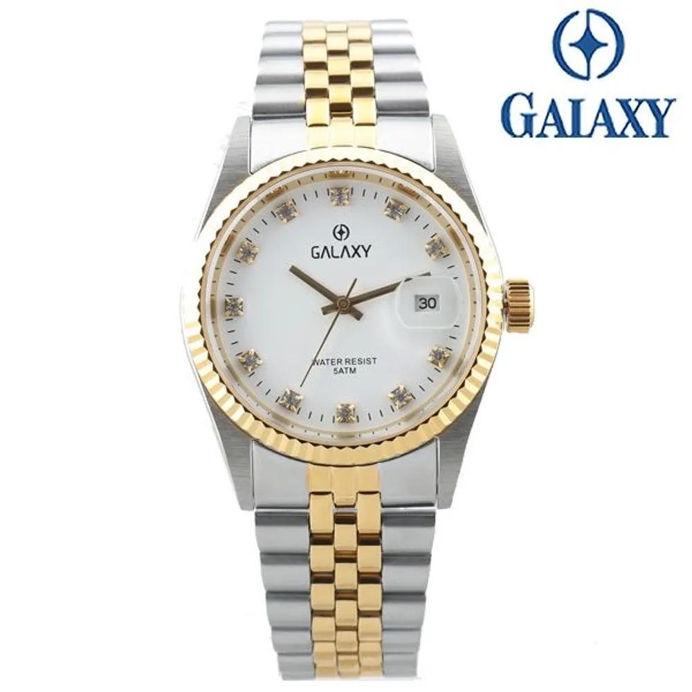 Galaxy 50M Waterproof Men's/Women's Couple Wristwatch QT7013MG/QT7013FG