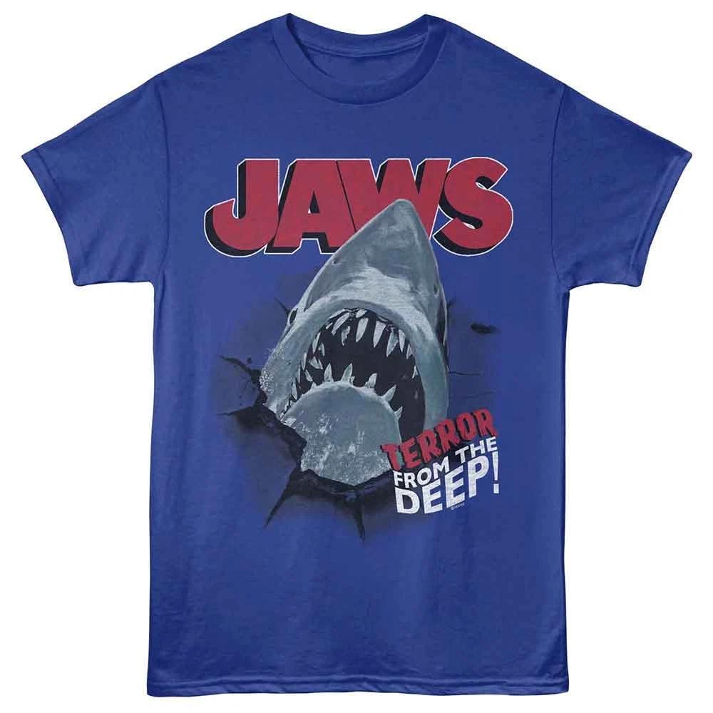 Jaws - Terror From Deep - Licensed Unisex Short Sleeve Children's T-shirt - Royal