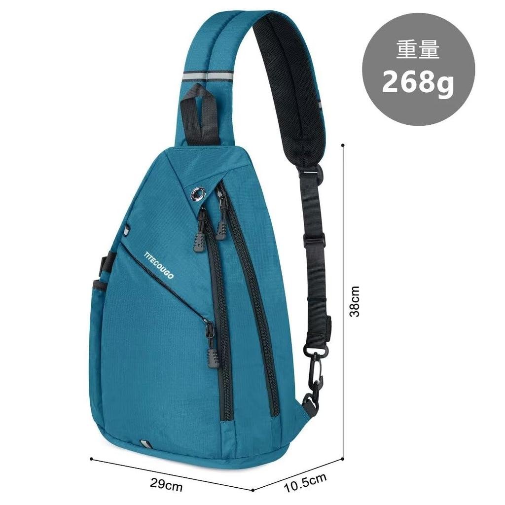 TITECOUGO Crossbody Shoulder Body Shoulder One Overseas iPad Sky Blue Bag, Bag, Men's Bag, Women's Shoulder, External, Lightweight, Simple, Sports,