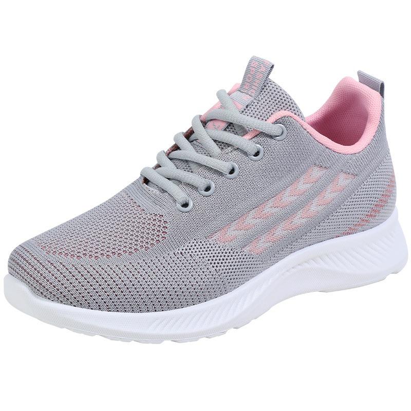 Женская обувь Flyknit, повседневная, мягкая подошва, легкая, дышащая, спортивная обувь для мам