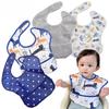 Baby Waterproof Eating Bib Children's Cartoon Complementary Food Disposable Soft Bib Baby Reversible Feeding Bib Towel