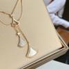 2023 New Vintage Diamond Necklace For Women Luxury Jewelry Designer Pendant Pure 925 Sterling Silver White Shell Necklaces