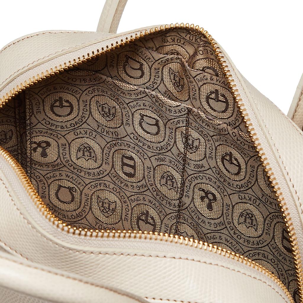 И Jolly Mini Boston Сумка через плечо из тисненой коровьей кожи, один размер, экрю, слоновая кость [Toff Lodestone]