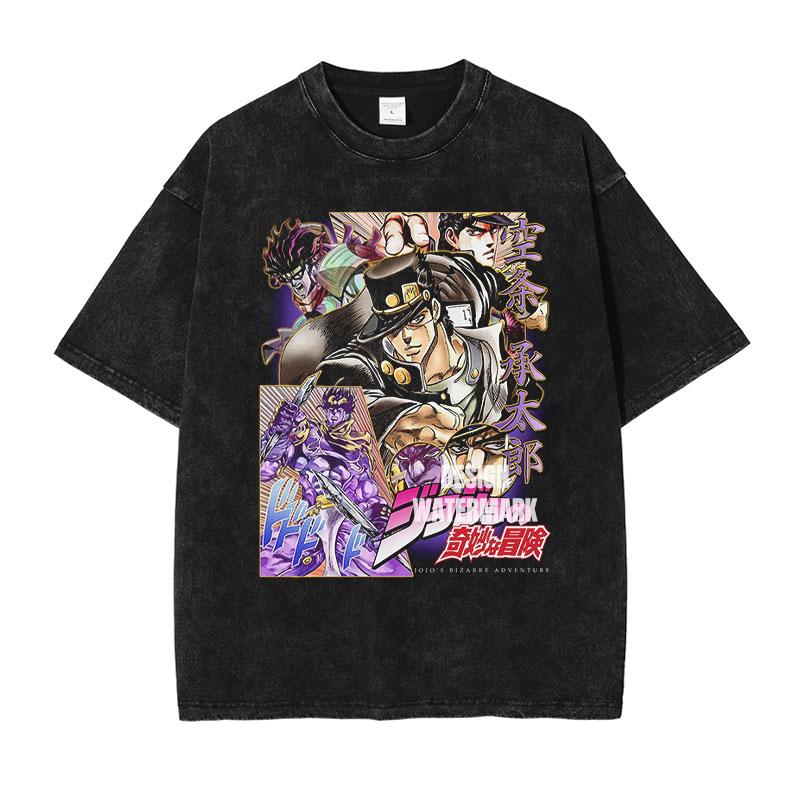 Мужская хлопковая футболка JoJo's Bizarre Adventure от HUANHUSHENG