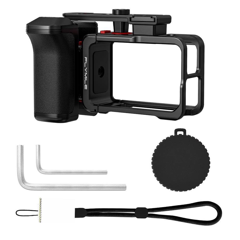 Ручка Flymile Action 5 Pro для стрит-фотосъемки для DJI Action 5 Pro/Action 4 Аксессуары Рукоятка-держатель для камеры с кнопкой спуска затвора