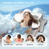 Cervical Pillow Memory Foam Neck Support Pillows for Sleeping Cervical for Back Sleeper Ergonomic Contour Removable Pillowcase