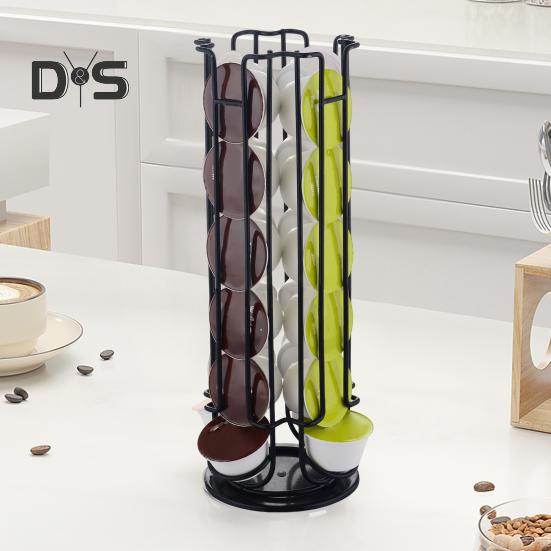 Подставка для кофейных капсул для Nespresso Vertuoline, вращающаяся на 360 градусов, большая емкость, карусель-органайзер для домашнего офиса, кухни, подарок