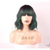 MISS WIG Женский парик с короткой волной и челкой, черный парик из синтетического волокна для женщин, повседневная одежда