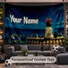 Kiki's Delivery Service Jiji Personalized Tapestry Support Custom Name, Wall Art Home Decoration