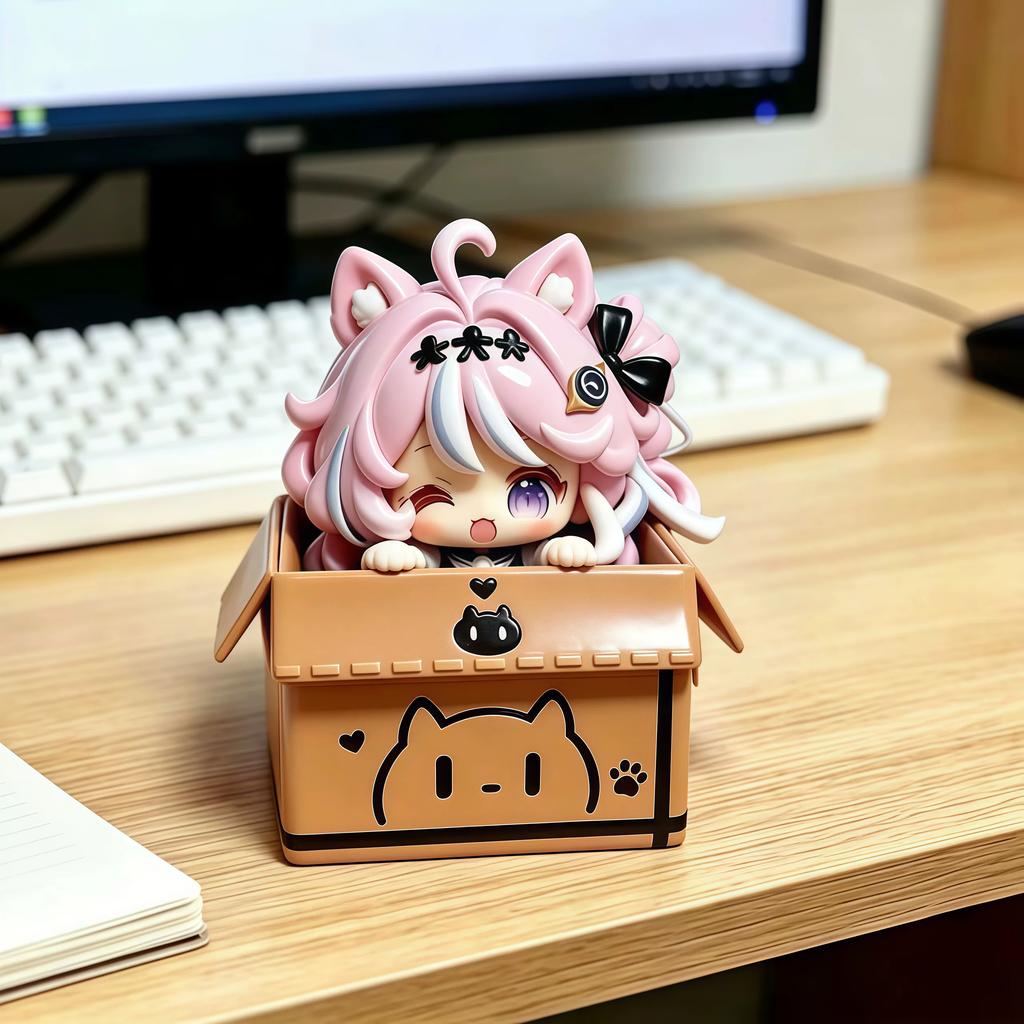 Wuthering Waves Shorekeeper Catixia Dania Cute Nekomimi Anime Figure Kawaii Cat Ear Figurine Desktop Ornament Collectible Gift