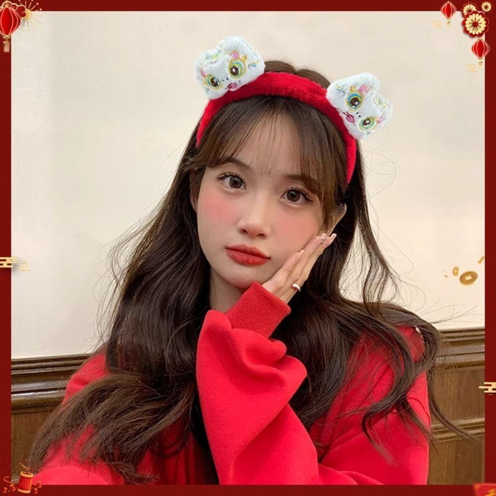 Chinese Style New Year Hair Hoop Mascot Cartoon Headband Good Luck Snake Year Hairband Kids