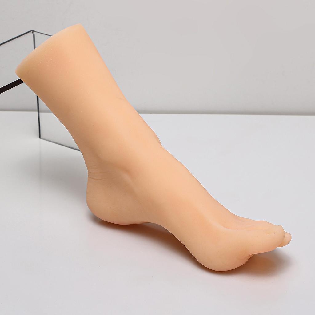 Silicone Mannequin Feet Fetish Female Foot Model Fake Nail Art Display Tassel Bone Ankle Dummy Human Medical 3604