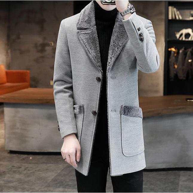 Autumn And Winter Fur Integrated Men's Coat And Coat