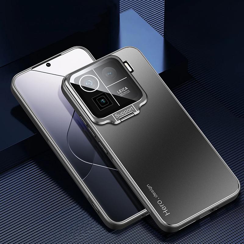Для Xiaomi 15 Pro 14T чехол металлический объектив камеры невидимый держатель чехол для Mi15 14 T 13T Pro 14Pro 14 Civi ультра ударопрочный матовый чехол с подставкой