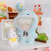 10cm Doll Clothes Plush Hairy One-piece Garment Gift Cartoon Animal Jumpsuits  Stuffed Cotton Doll