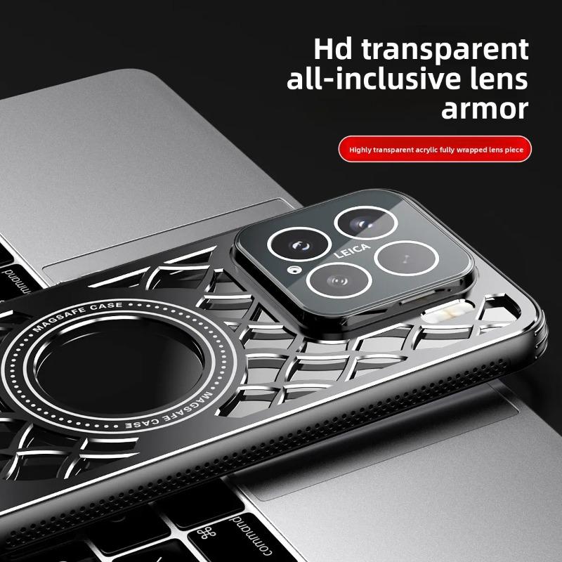 Чехол для Xiaomi 15Ultra Сплав Рассеивание тепла Магнитный Ударопрочный Чехол для Mi 15 14 Pro Magsafe Беспроводная зарядка Бампер Ракушка