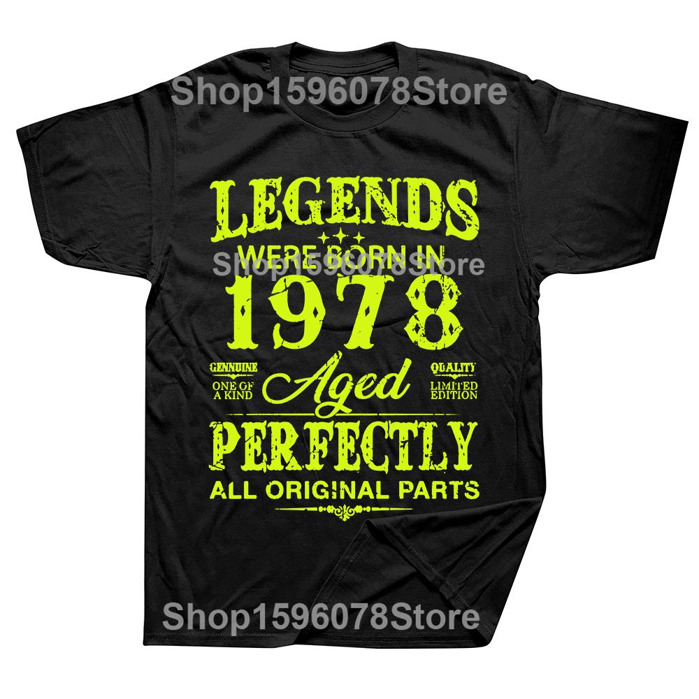 Novelty Vintage 1978 Funny 47 Years Old 47th Tee Tops Round Neck Short-Sleeve Fashion Tshirt Clothing Casual Basic T-shirts