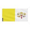 Bannière Drapeau du Vatican - PIXELFORMA - 120x240см - Прочный полиэстер - 6 крепёжных отверстий