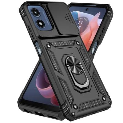 Противоударный чехол Armor для Motorola G PLAY G STYLUS G POWER 5G    edge  Крышка Держатель-кольцо Сдвижная защитная крышка