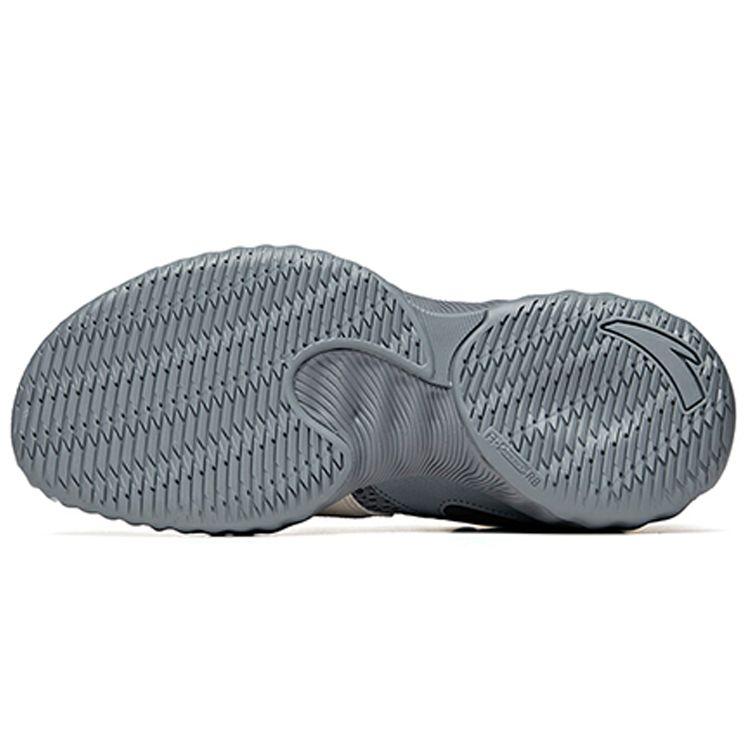 Anta Кроссовки для баскетбола среднего размера с амортизацией в ветровой трубе, нескользящие, износостойкие, серые, 112021617S-1