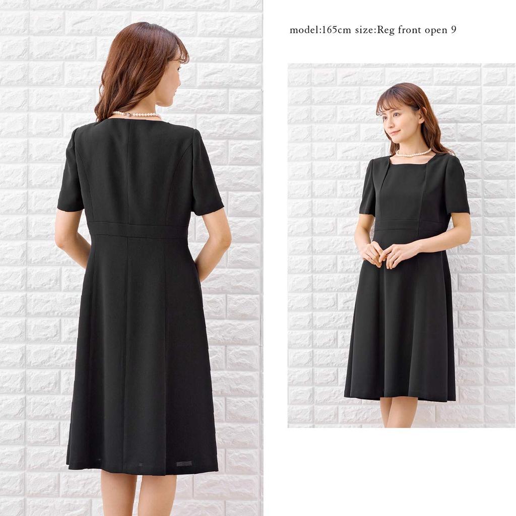 Black Formal Wear for Mourning Front for Ceremonial Petite [Margaret Gold] Women, Clothes, Opening, Ensemble, Dress, Washable, Occasions, Size,