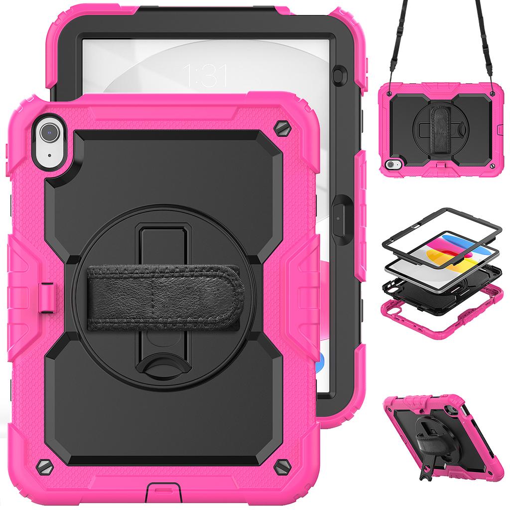 Armor Stand Case Universal for IPad 2025 11" A16 11th 10.9 2022 10th Gen Hybrid Cover with Screen 3-Layers Protection Protector