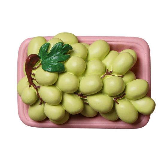 3D Simulated Fruit Fridge Magnet DIY Locker Kitchen Fridge Simulated Strawberry Watermelon Blueberry Boxed Food Magnetic Decoration Ornament