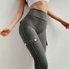 High Waist Yoga Pants Women Seamless Hip Lifting Sport Leggings with Pockets Tight Elastic Slim Trousers Workwear