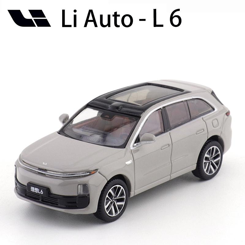 Модель автомобиля Li Auto L6 1/64 Металлическая модель автомобиля Литой металлический автомобиль Игрушки для детей Мальчиков Подарки друзьям Коллекционные украшения