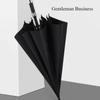 Long Automatic Umbrella Outdoors Uv Protection Business Black Gum Strong Windproof Portable with Cover Straight Handle Umbrella