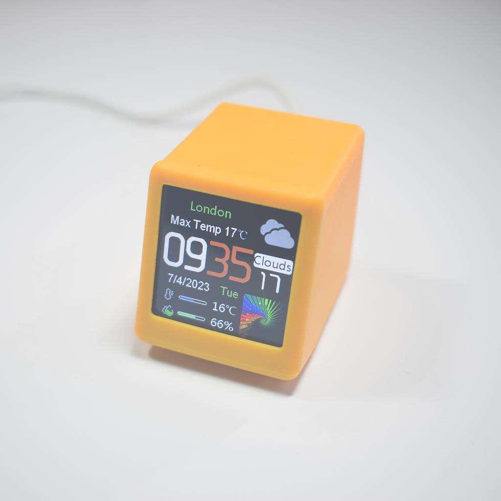 Красочный многофункциональный информационный дисплей OLED, Wi-Fi, умный рабочий стол, творческие часы «сделай сам», погода