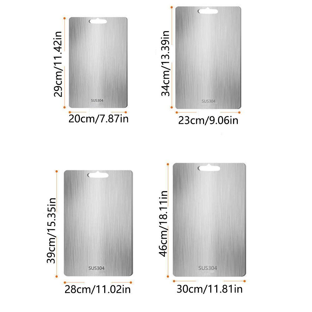 Stainless Steel Chopping Boards Double Sided Baking Board Dishwasher Safe Cutting Board  Kitchen