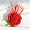 Rose Velvet Artificial Rose Head With Embossed Craft For Wedding Venue Romantic