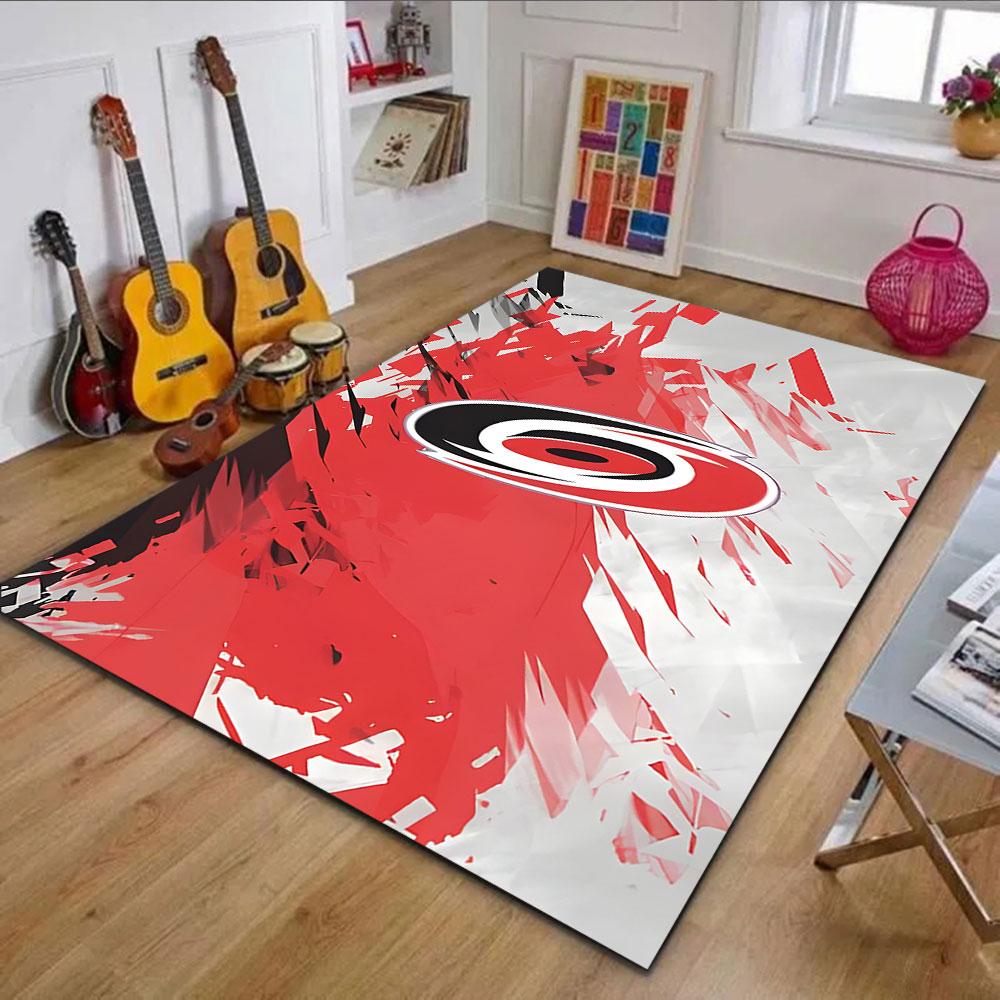 Red and Black Swirl Abstract Design Patterned carpet, non slip mat suitable for living room and bedroom sofas