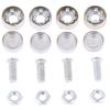 4Pcs/Set Chrome Anti-Theft Screws Car License Alloy Plate Bolts Frame Screwscar