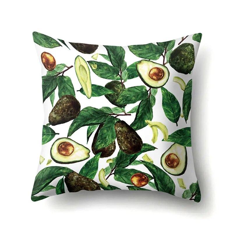 Наволочка на спинку сиденья для дивана в гостиной с геометрическим рисунком авокадо