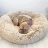 60cm Round Pet Bed for Large Dog Bed Super Soft Cat Bed Long Plush Dog House for Medium Dog House Winter Warm Sleeping