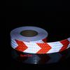5cm/10cm/20cm*5m Arrow Reflective Safety Tape White-Red Warning Waterproof Stickers Outdoor Eye-Catching Adhesive Film For Truck