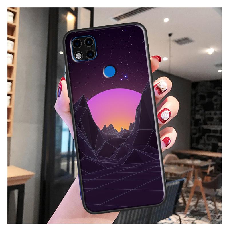 Чехол Vaporwave Retro Synthwave Sunset 80S для Xiaomi Redmi Note 10 Pro Note 9 Pro Note 11 Pro 8T 9S 10S 10 9A 9T 9C
