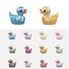 50PCS Mini Ducks Sequin Miniature Duck Resin Desk Decoration Cute Figurines Fairy Garden Accessories Home Decor DIY Doll House